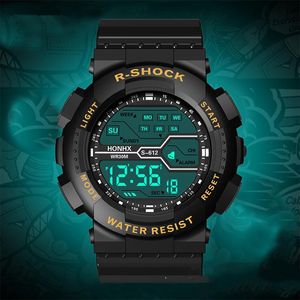 Polshorloges luxe mannen sport horloges digitale led elektronisch licht horloge multifunction waterdicht voor vrouwenstudentencadeau