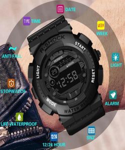Montre-bracelets Luxury Mens Digital LED Watch Date Sport Men Outdoor Electronic Watches Gift Classic Highend D45Wristwatches7403208