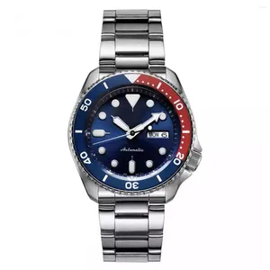 Relojes de pulsera Reloj de cuarzo de lujo Azul de negocios Reloj para hombres Corona en espiral informal Bu Business Ocio Puntero para hombres Wackle