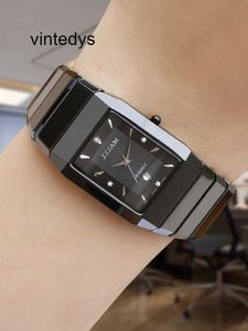 Montres-bracelets de luxe montre à quartz montre rectangulaire ceinture pour hommes Jazz Night Glow étanche en céramique mode Quartz affaires