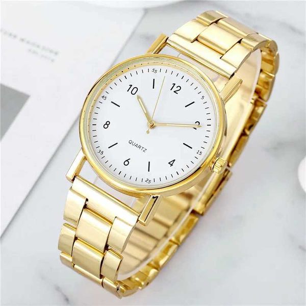 Montre-bracelets Luxury Rose Gold en acier inoxydable en acier inoxydable Femme Classic Round Quartz Watch Women Business Wristwatches Montre pour femme 240423