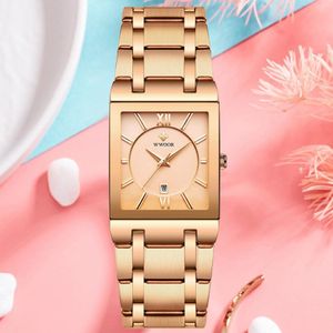 Montre-bracelets Luxury Rose Gold Woches Regardez 2022 créatrice de mode Dames Dress Wristwatch Bracelet Femelle Bracelet Clock Montre Femmewris 329J