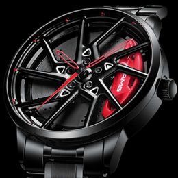 Montres-bracelets Montre de roue de voiture de sport de luxe pour hommes Top marque AMG Rim Dial 3D Mode étanche Relogio MasculinoWristwatches