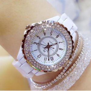 Polshorloges luxe topmerk diamanten horloge voor vrouwen mode monster verkopen studenten horloges dames keramische meisjes klok reloj mujerwristwat