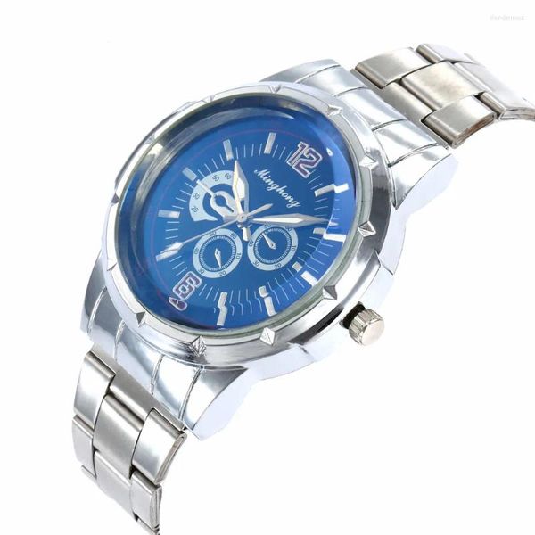 Montres-bracelets Montre de luxe Mode Acier inoxydable pour hommes Quartz Analogique Poignet Diminutif Compact Femmes