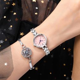 Horloges Luxe damesmode Kleine armbandhorloges Rose goud roestvrij staal Kwaliteiten Dames quartz Eenvoudige damesklok