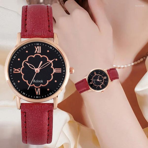 Montres-bracelets de luxe femmes montres marque femme montre-bracelet à Quartz 2023 mode dames en cuir ceinture horloge Relogio Feminino
