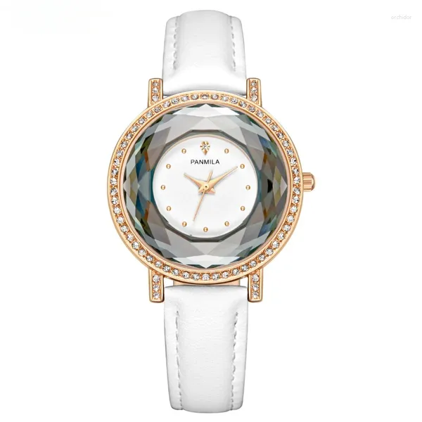 Montre-bracelets Luxury Femmes Regardez Pu Belt Watch Starry Sky Femme Clock Quartzwristwatch Fashion Ladies Relogio Feminino