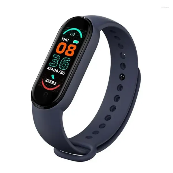 Relojes de pulsera M6 Pulsera inteligente magnética Ejercicio Podómetro Bluetooth Electrónico Frecuencia cardíaca Presión arterial Monitoreo de oxígeno