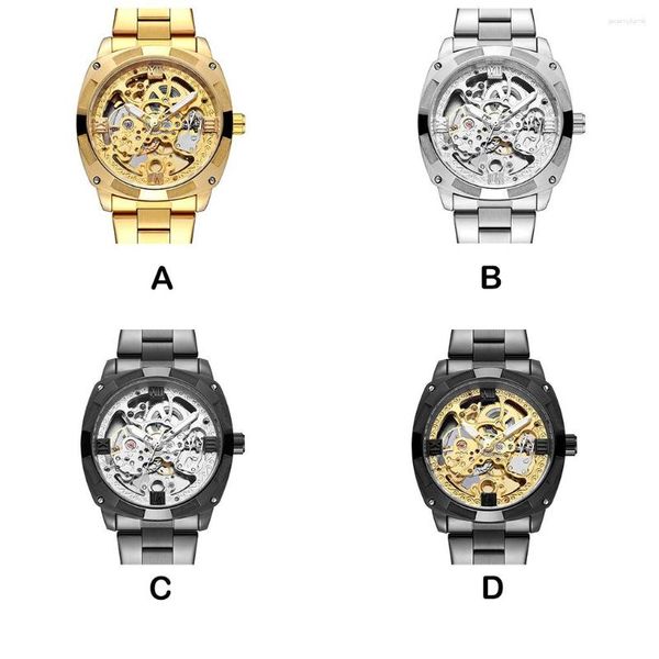 Relojes de pulsera para hombre, reloj mecánico analógico, reemplazo automático, fácil de combinar, reloj de pulsera de negocios, regalo de cumpleaños