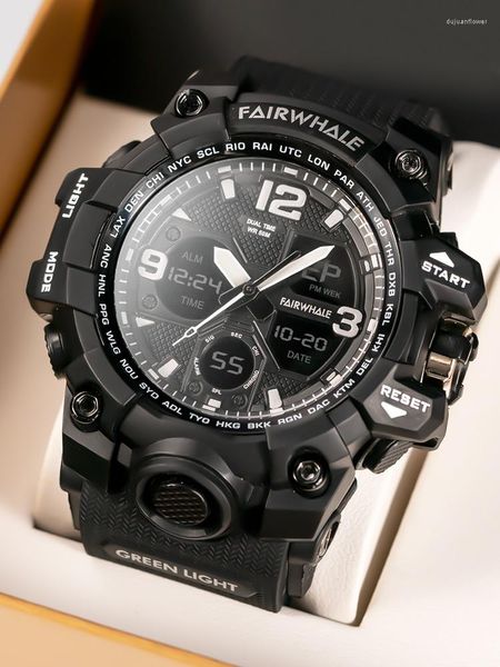 Wallwatches Mark Fairwhale 2023 Electronic Watch Unisex Sports Trend Fashion Brand impermeabilizando Luminous 4230