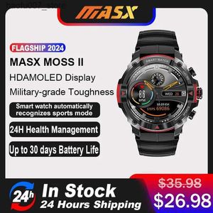 Montre-bracelets Masx Moss II Intelligent 1,43 pouces AMOLED Affichage 420mAh Bluetooth Call Military Grade Militor Durable Sports Men and Women