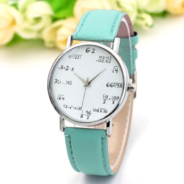 Relojes de pulsera Ecuación matemática Reloj sin escala Cinturón Relojes para damas Relogio Feminino Vestido digital Hombres Mujeres Femme 2023Relojes de pulsera W