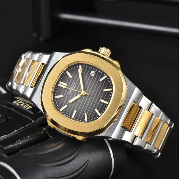 Montres-bracelets mécaniques originales pour hommes, mouvement automatique de la Date, horloges supérieures, bracelet en acier, cadeau, conseil Global comme