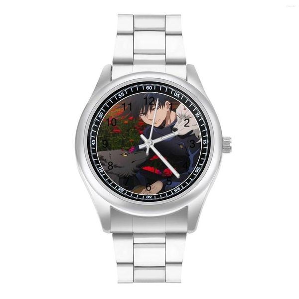 Montre-bracelets Megumi Fushiguro Play Quartz Watch Jujutsu Kaisen Fashion Retro Wrist Steel Lady Po Po Wristwatch