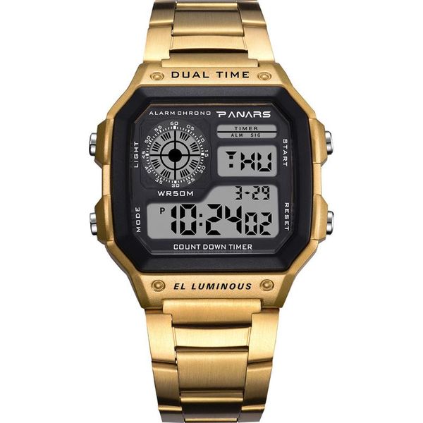 Montre-bracelets Men de montres numériques masculines Camouflage de mode militaire Horaire de bracelet Mélanges étanches Running Clock Relogio # 15Wristwatches