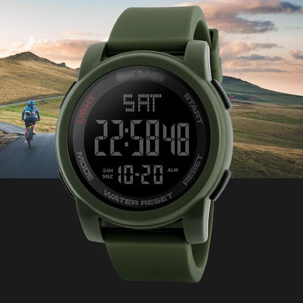 Relojes de pulsera para hombre, reloj deportivo para correr, electrónico, resistente al agua hasta 50M, para actividades al aire libre o uso diario H9