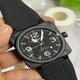 Relojes de Pulsera Hombres Reloj Mecánico Automático Bell Marrón Cuero Negro Ross Caucho Relojes de Pulsera Relojes de Pulsera Relojes de Pulsera 239S