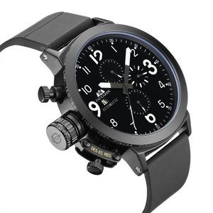 Horloges Heren Automatische zelfopwinding Mechanische rubberen band Zwart Zilver Bootkast Oranje Blauw Geel Grijs Mode U Linkerhand Wa279p