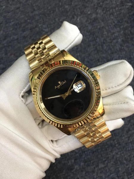 Montre-bracelets Men Datejuste Rose Gold Silver Black Watch Automatique mécanique en acier inoxydable Sapphire Sport Limited