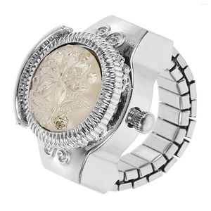 Horloges Heren Vingerhorloge - Unisex Digitaal Ringhorloge Creatieve elastische ronde horloges voor Valentijnsdag
