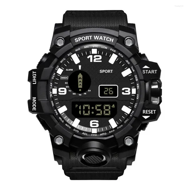 Montre-bracelets Mend's LED Digital Watch Men Sport Watchs Fitness Fitness Electronic Multifiset Military Sports Clock Kids Gifts