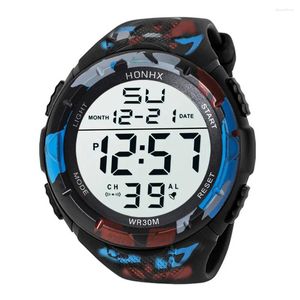 Polshorloges heren sportstijl militair camouflage horloge luxe mannelijke analoge digitale led elektronische waterdichte addiesdive pols horloges