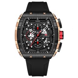 Montres-bracelets Montres pour hommes Mode Sport Montre à quartz pour hommes Luxe Top Marque Montres-bracelets étanches Bracelet en silicone noir Relogio Masculino 230727