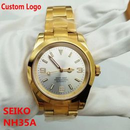 Montres-bracelets montres masculines Luxury Automatic Watch for Men Gold Polished mécanique 36 mm / 40 mm Salle de bracelet Sapphire Luminous Swim Reloj Hombre