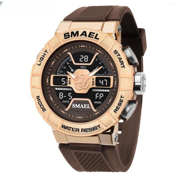 Wallwatches Men Relojes de cuarzo deportivo 50 m Impermeable de lujo de lujo marcas de reloj