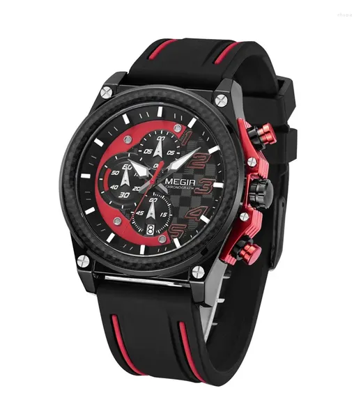 Muñecos de pulsera Men Sports Watches Fashion Style Men's Top Gel Gel Gel Reloj mecánico