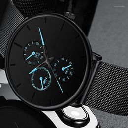 Polshorloges mannen kijken 2022 modebedrijf horloges voor geen logo top lederen reloj hombre casual relogio masculino saat