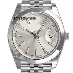 Horloges Herenhorloge Fabriek 3235 Automatisch uurwerk 41 mm 126300 Stalen koepelvormig zilver donkergrijs horloge