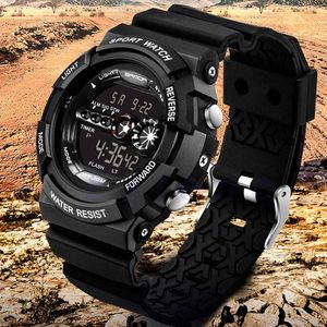 Horloges Heren Horloge Top Man Militaire Sport Quartz Rvs LED Digitale Datum Wekker Relogio Masculino # 5