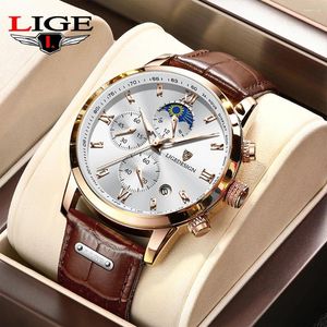 Montre-bracelets Hommes montres Lige Top Top Wrist Watch Quartz Sports Sports Affiche Horloge masculine étanche Relogio Masculino 2024