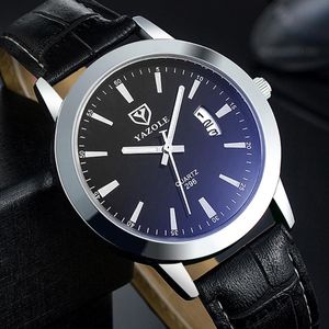 Polshorloges Men Watches Man Fashion Quartz Kijk Leather Luminous Hands Sport mannelijke klokheren Complete kalender Business polshorloge Relogio