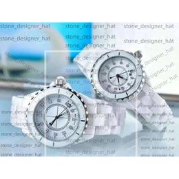 Montre-bracelets hommes femmes couple regards céramiques sportives quartz wristcrandus noir blanc céramique classique vintage girl 33 mm 38mm 1907