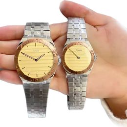 Relojes de pulsera Hombres Mujeres Pareja Reloj Cuarzo Batería Reloj de pulsera Acero inoxidable Montre de Luxe Relojes de diseño Moda 38MM 30MM 25H Reloj de diamantes
