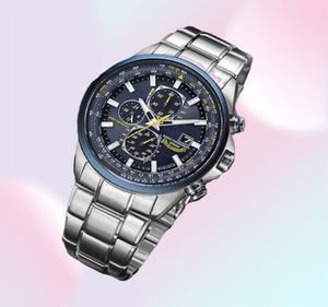 Montre-bracelets Men039 Watch Business Quartz Quartz Luxury Arelproof Blue Angel World Chronograph Casual Steel Band for Men 2022 Nouveau 222736206