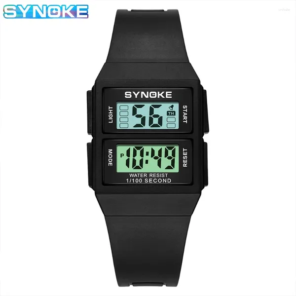 Montreuses-bracelets Mens Digital Watch Synoke Brand Design Creative Design Watches Sports Military imperméable en plein air pour hommes