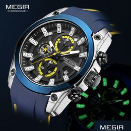 Horloges Heren Militaire Sport Horloges Heren Waterdicht Mode Blauw Sile Band Horloge Man Luxe Topmerk Lichtgevend Dro Dhgarden Otwsa