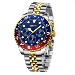 Horloges Heren Quartz Horloges BIDEN Luxe Chronograaf Horloge Voor Mannen Multifunctioneel Waterdicht Lichtgevend Zakelijk Relogios Masculino