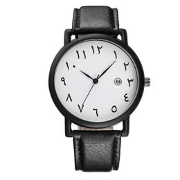 Horloges Heren Horloges 2022 Lederen Polshorloge Voor Mannen Arabische Cijfers Datum Casual Sport Quartz Horloge Relogio Masculin229w