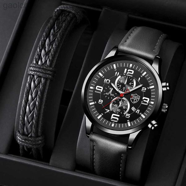 Relojes de pulsera Relojes para hombre Reloj de pulsera de cuarzo de cuero de acero inoxidable Reloj de negocios para hombre Calendario Fecha Luminoso Reloj de pulsera informal para hombre 24319