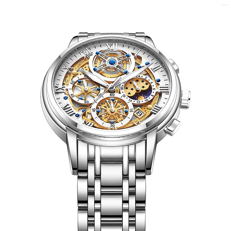 Relógios de pulso Relógios masculinos Top Fashion Casual Business Relógio de quartzo Data Relógio de pulso à prova d'água Relogio Masculino Aço inoxidável