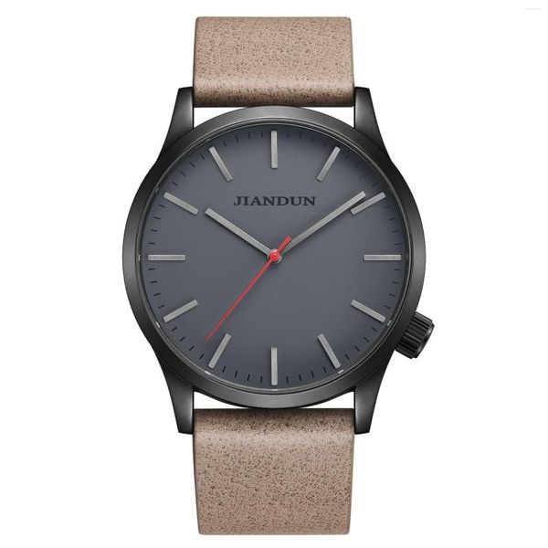 Relojes de pulsera Relojes para hombre con reloj analógico de cuarzo minimalista de acero inoxidable Banda de cuero de segunda mano