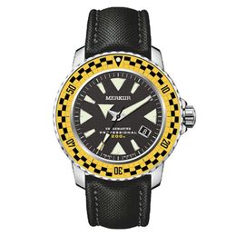 Polshorloges Merkur Mens Diver kijkt naar militaire automatische horloge -sport mechanische polshorloge C3 Luminous 20Bar waterdichte saffier bezel 209J