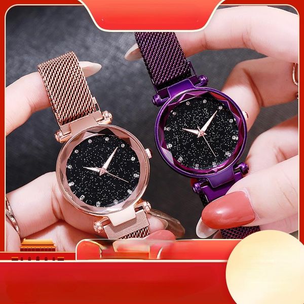 Montres-bracelets Milan Strap Fashion Star Lodestone Montres The Starry Sky Her Red Lazy People Watch