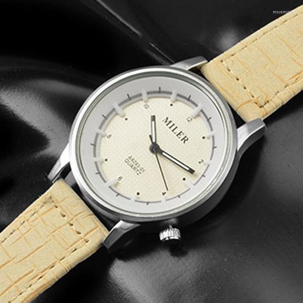 Montres-bracelets Miler Ladies Watches Leather Band Quartz Fashion Casual Women Montres Femmes Horloge Dames