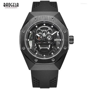 Relojes de pulsera Deportes militares Calavera Relojes Hombres Lujo Primeras marcas Moda Reloj de cuarzo Hombre Correa de silicona Ejército Esqueleto Reloj de pulsera 1902Wristwa